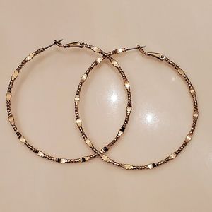 Sparkly gold hoops